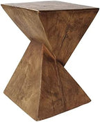 ø12.5'' Light Concrete Side Table End Table for Outdoor, Modern Retro Farmhouse Style, Magnesium Oxide Material & Hand Painted, No Assembly, Natural - Image 7