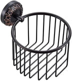 Wall Mounted Toilet Paper Holder Basket Antique Black Bathroom Storage Organizer Container, Oil Rubbed Bronze by Kelelife