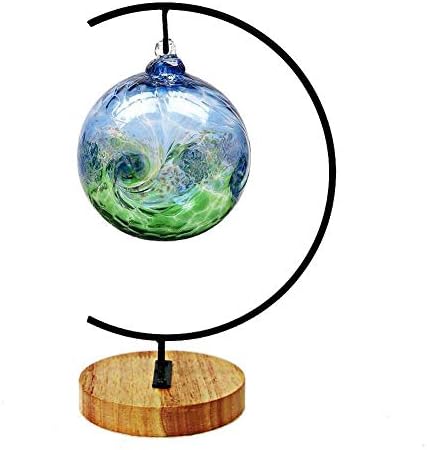 YY YEARCHY 11-inch Ornament Display Stand with Wooden Base Metal Hook Tabletop Holder for Hanging Glass Globe Ball Gifts - Image 4
