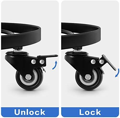 Amagabeli 2 Pack 14" Plant Caddy with Wheels Heavy Duty Iron Potted Rolling Plant Stand Dolly with Brake Metal Planter Flower Pot Rollers Movers Indoor Outdoor Trolley Casters Coaster - Image 4