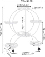 unho Metal Plant Stand 6-Potted: Flower Pot Holder with Wheels - Image 4