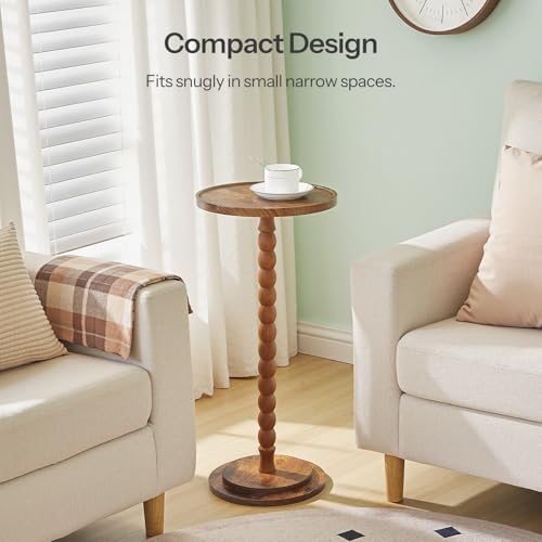 HOOBRO Small Round Side Tables, Set of 2, Drink Tables, Wooden End Tables - Image 5