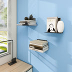 FENTEC 6 Pack Black Invisible Floating Bookshelves for Wall Mounted - Image 2