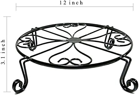 NSYOOMH 2-Pack 12"Metal Plant Stand Heavy Duty Plants Holder Outdoor Indoor - Image 2