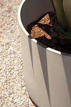 Veradek Round Lima Plastic Planter Pots for Indoor/Outdoor Garden Use, Sand Color, 5 Year Warranty - Image 6