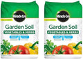 Miracle-Gro 2 Pack Garden Soil with Moisture Control to Prevent Over Watering, In-Ground Vegetable and Herb Gardening, Feeds up to 3 Months, 1.5 Cu Ft by Unknown