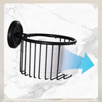 Vintage Wall-Mounted Toilet Paper Holder with Wire Basket Design, Oil-Rubbed Bronze, Wall-Mounted Bath Hand Towel Holder with Braiding Carvings, Vintage Style. - Image 6