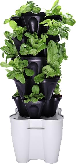 Mr. Stacky Smart Farm - Automatic Self Watering Garden - Grow Fresh Healthy Food Virtually Anywhere Year Round - Soil or Hydroponic Vertical Tower Gardening System by Mr.+Stacky