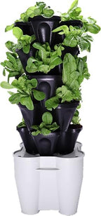Mr. Stacky Smart Farm - Automatic Self Watering Garden - Grow Fresh Healthy Food Virtually Anywhere Year Round - Soil or Hydroponic Vertical Tower Gardening System by Mr.+Stacky