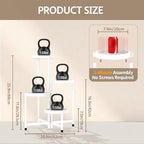 LASZOLA Plant Stand Indoor Outdoor Tall with Plastic Tray, 4 Tiers White - Image 3