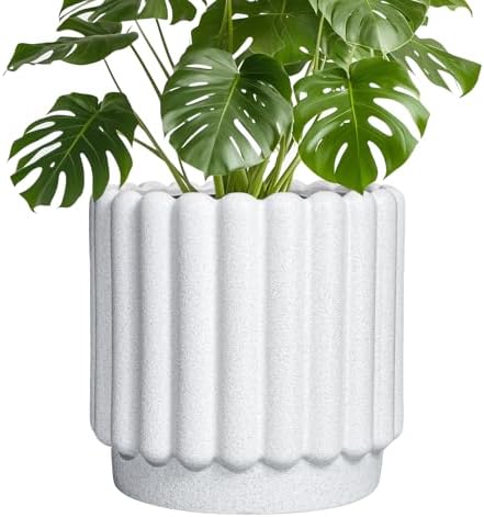 Ceramicfor Ceramic Plant Pot, 9.6 Inch, White by Ceramicfor