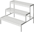 aboxoo 3-Tier Rectangular Metal Plant Stand, Ladder Flower Pot Rack by aboxoo