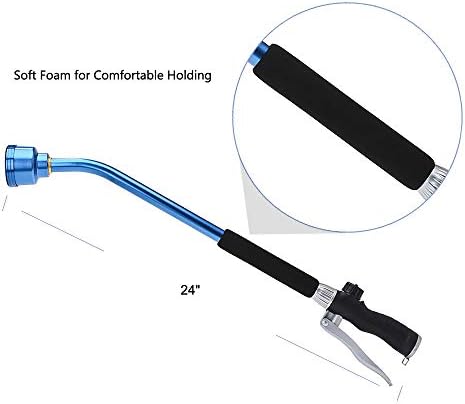 GREEN MOUNT Watering Wand, 24 Inches Sprayer Wand with Superior Stainless Head, Perfect for Hanging Baskets, Plants, Flowers, Shrubs, Garden and Lawn, Blue - Image 7
