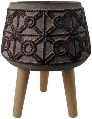 Leaf Large Planters Plant Pots, 36cm Rope fibreglass Composite by Leaf