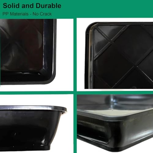 Square Plant Saucer 18 Inch 5 Pack, Planter Trays for Flower Pots, Plant Water Catcher Drip Dishes, Plastic Bottom Watering Plates Indoors and Outdoors - White - Image 7