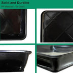 Square Plant Saucer 16 Inch 5 Pack, Planter Trays for Flower Pots, Plant Water Catcher Drip Dishes, Plastic Bottom Watering Plates Indoors and Outdoors - Black - Image 7