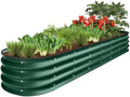Best Choice Products 8x2x1ft Outdoor Metal Raised Garden Bed, Oval Deep Root Planter Box for Vegetables, Flowers, Herbs, and Succulents w/ 108 Gallon Capacity - Dark Green by BestChoiceProducts