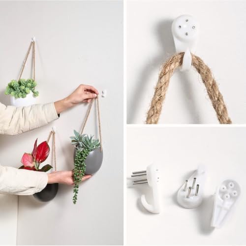 4 to 5 inch Ceramic Planters Wall Hanging Vases Decor - Set of 3 - Image 4