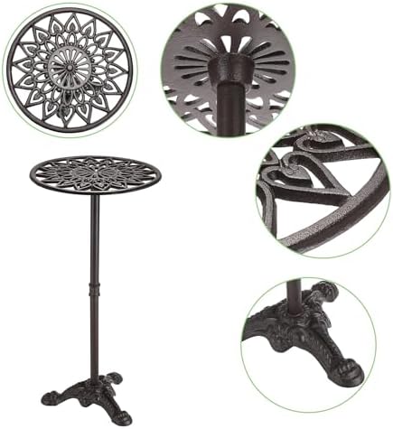 OwnMy Cast Iron Tall Plant Stand Indoor Single Metal Plant Stand Heavy Duty - Image 6