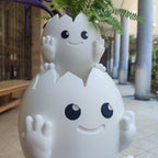 Chatelet Cute Egg Shell Planter | Unique Dinosaur Tabletop Indoor or Outdoor Planter Pot | Flowers, Succulents, or Vegetable Pot | Made in USA (Cute Egg, Large) - Image 5