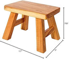 Sturdy Step Stool Footstool Solid Wooden 11 inch for Kids Adults Plant Stand Plant Stand Fishing Stool (Natural), Small - Image 6