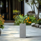 Kante AF0002A-80021 Lightweight Modern Square Outdoor Planter, 20 Inch Tall, Gray by Unknown