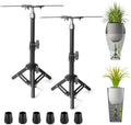 2 Pcs Adjustable Plant Risers,10-15" Rise, 4-12" Top & 6-9" Base, Metal by AZEAM