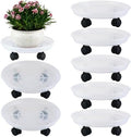 8 Packs Plant Caddy with Wheels 11.8" Plastic Rolling Plant Stands Heavy-duty Plant Dolly with Casters Indoor Outdoor Wheeled Plant Roller Base Large Planter Saucers Plant Mover by Planterhoma