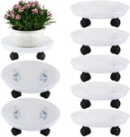 8 Packs Plant Caddy with Wheels 11.8" Plastic Rolling Plant Stands Heavy-duty Plant Dolly with Casters Indoor Outdoor Wheeled Plant Roller Base Large Planter Saucers Plant Mover by Planterhoma
