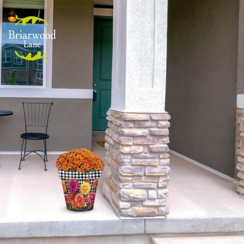 Briarwood Lane Fall Planter 11.75 x 11 x 11 Checkered Mums Medium - Image 4