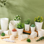Ziliny 18 Pcs Self Watering Pots Plastic Plant 3 Sizes Flower Plant Pot with Inner White Flower Pots for Indoor House Plants Plastic Self Watering Pot for Herbs Flowers (Xs,S,M) - Image 5