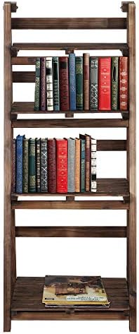 Yaheetech 4-Tier Foldable Shelf, Wood Ladder Shelf for Living Room Storage - Image 6