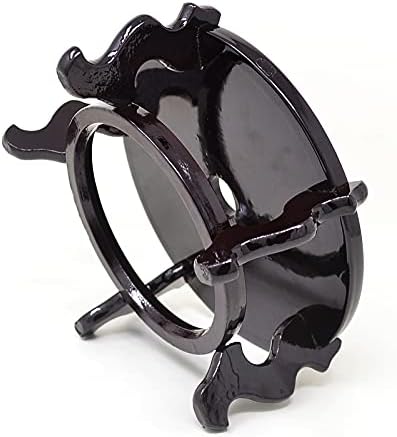 Feng Shui Chinese Wooden Fishbowl Planter Display Stand (12 Inch) - Image 3