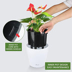 Dexceder 9x8 Self Watering Planter (White High Gloss) - Image 4