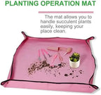 Repotting Mat Plant Repotting Mats Foldable Oxford Cloth Plant Transplanting Mat Large Size Gardening Potting Pad Garden Accessory 50/75/100cm(Pink 50 * 50cm) - Image 6