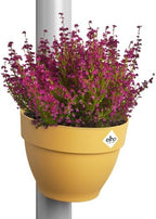 elho Vibia Campana Drainpipe Clicker 40 - Flower Pot for Outdoor - Ø 21.6 x H 16.3 cm - Yellow/Honey Yellow - Image 3