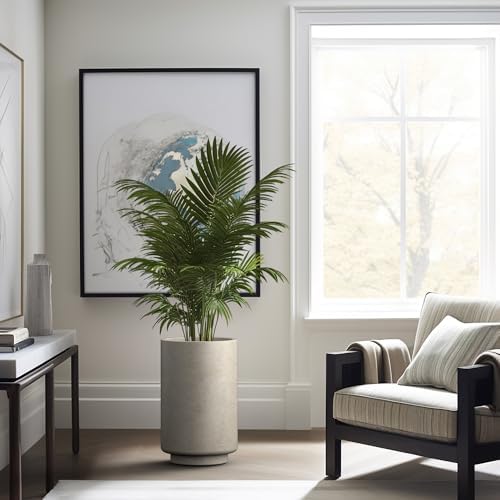 Kante Accent Round Tapered Weathered Concrete Planter 20.1" Tall, Outdoor - Image 3