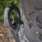 Roman Style Garden Urn Planter, 28 Inch, Black - Image 5