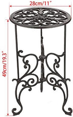 OwnMy Heavy Duty Cast Iron Plant Stand Indoor Outdoor Flower Pot Holder - Image 3