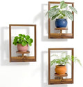 Hanging Planters for Indoor Plants Wood Plant Shelf Hold 22lbs Wall Planter by NATURESSOURCE