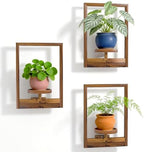 Hanging Planters for Indoor Plants Wood Plant Shelf Hold 22lbs Wall Planter by NATURESSOURCE