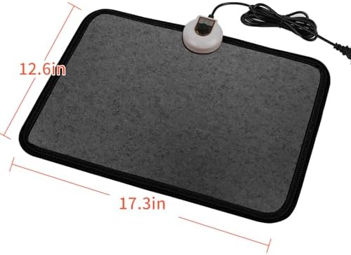 Electric Heated Floor Mats Under Desk, Heated Foot Warmer - 110v Toes Warming Heater for Office and Home (Black) - Image 7