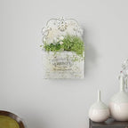 All Chic Metal Wall Planter Wall Mount Planter Wall Haning Planter Outdoor Metal Wall Planter Wall Vases for Flowers Shabby Chic Wall Decor for Rustic Farmhouse - Image 5