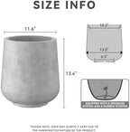 Kante Pale Gray Concrete Planter 13" Dia All-Weather Round Accent Pot - Image 2