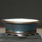 Glazed Ceramic Flower Pot, 13.5cm 5.5in, Bonsai Planter Home Decor Does Not Include Trays by Unknown