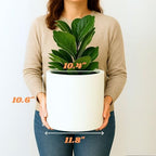 Fox & Fern Large Planter for Indoor or Outdoor, Matte White, 12 Inch - Image 6