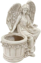 Hemoton 1Pc Artistic Flower Pot Creative Vintage Style Angel Planter Statue for Home Decor Garden Ornament Decorative Outdoor Flowerpot for Lawn and Patio Beige by HEMOTON