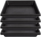 Plant Saucer 12 Inch Square 4 Pack, Plastic Plant Drip Trays, Plant Saucers for Indoors and Outdoors, Flower Pot Saucers, Saucers for Potted Plants, Planter Saucer, Plant Water Catcher Trays for Pots by Unknown