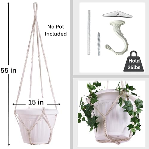 2 Pack Giant XXL Macrame Planter Hanger Large for 15 inch Pot - Image 4