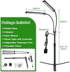 Grow Lights for Indoor Plants, Full Spectrum LED Tabletop Plant Lights for Indoor Growing, Dual-Head Gooseneck Plant Lamp with 5 Dimmable & Auto On/Off 4/8/12/18H Timer, Height Adjustable 9.8-25'' - Image 7